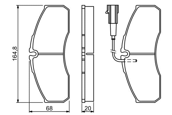 Bosch BP1764 Diskli fren balatası seti; ön küçük görsel 8