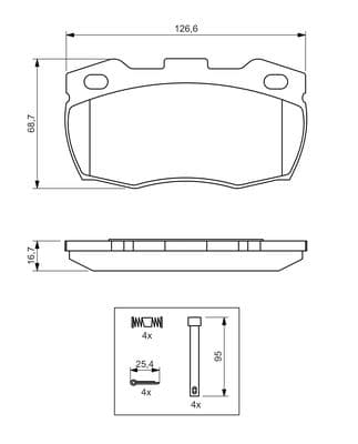 Bosch BP1246 Diskli fren balatası seti; ön küçük görsel 5