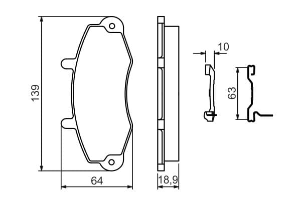 Bosch BP1245 Diskli fren balatası seti; ön küçük görsel 6