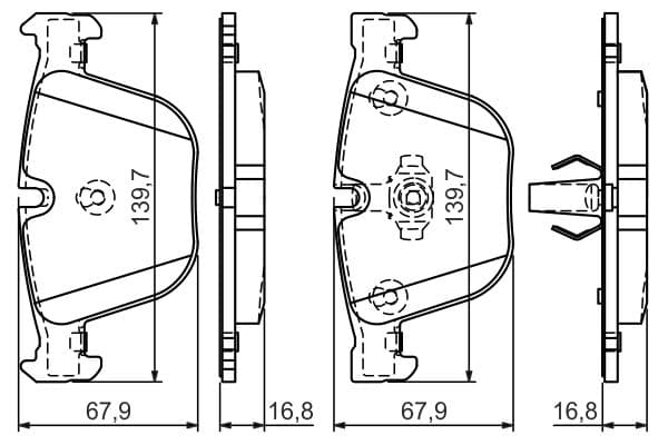 Bosch BP1206 Diskli fren balatası seti; arka küçük görsel 8