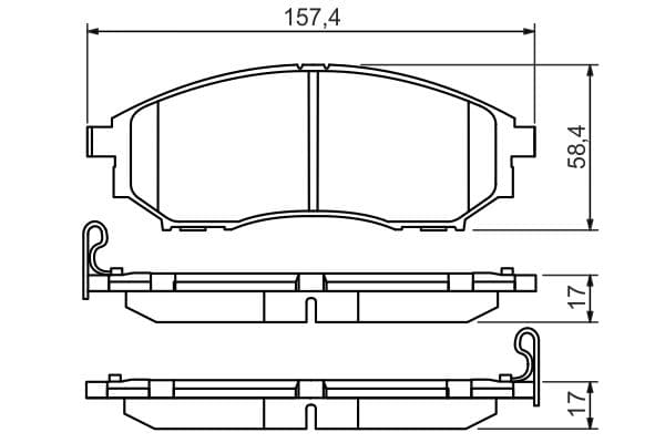 Bosch BP1244 Diskli fren balatası seti; ön küçük görsel 8