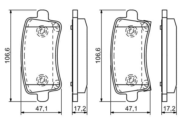 Bosch BP1233 Diskli fren balatası seti; arka küçük görsel 8