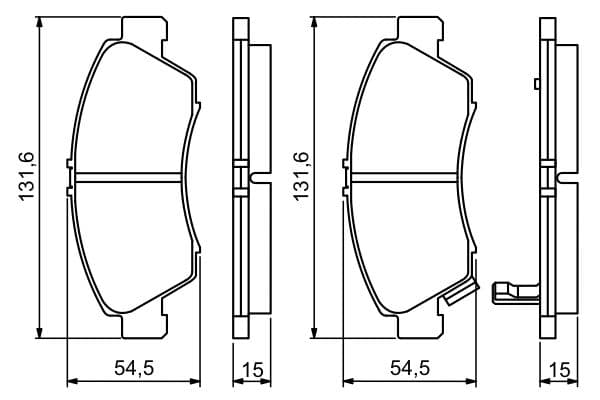 Bosch BP1234 Diskli fren balatası seti; ön küçük görsel 7