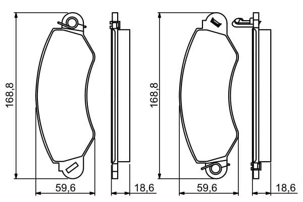 Bosch BP1236 Diskli fren balatası seti; ön küçük görsel 6