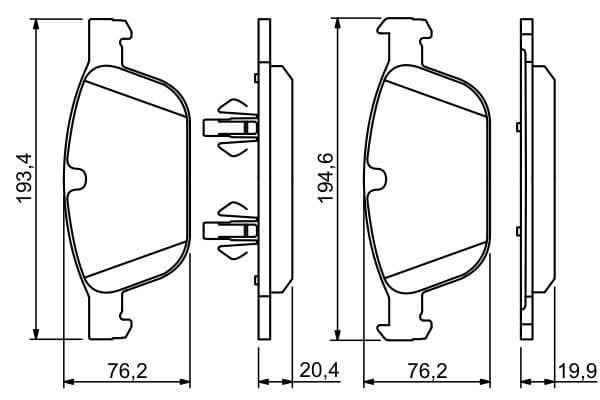 Bosch BP1241 Diskli fren balatası seti; ön küçük görsel 8