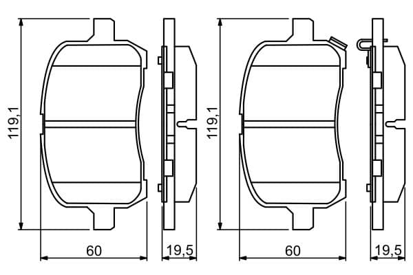 Bosch BP1240 Diskli fren balatası seti; ön küçük görsel 6