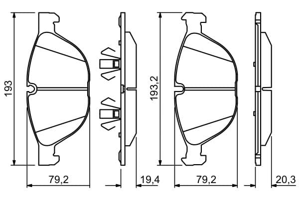 Bosch BP1239 Diskli fren balatası seti; ön küçük görsel 6