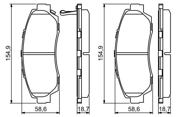 Bosch BP1238 Diskli fren balatası seti; ön küçük görsel 6