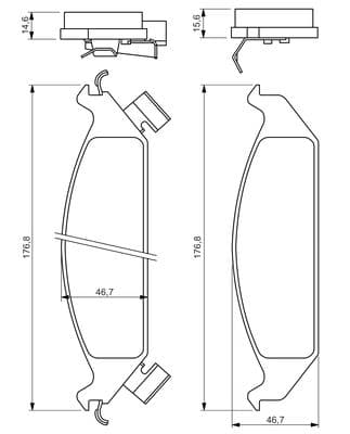 Bosch BP1203 Diskli fren balatası seti; ön küçük görsel 6