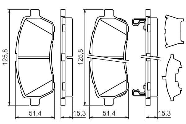Bosch BP1211 Diskli fren balatası seti; ön küçük görsel 2