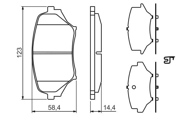 Bosch BP1212 Diskli fren balatası seti; ön küçük görsel 2