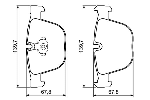 Bosch BP1215 Diskli fren balatası seti; arka küçük görsel 8
