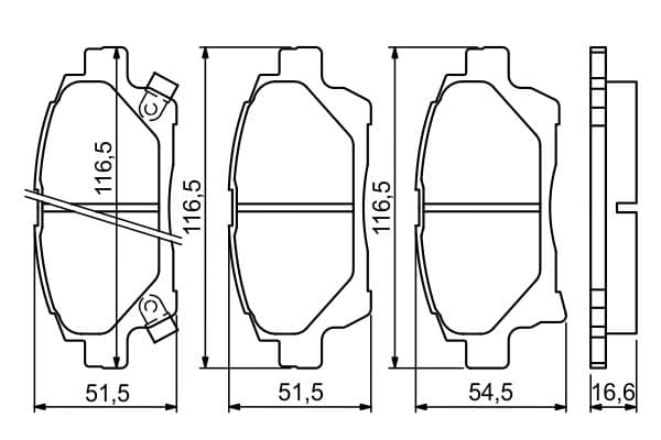 Bosch BP1223 Diskli fren balatası seti; ön küçük görsel 7
