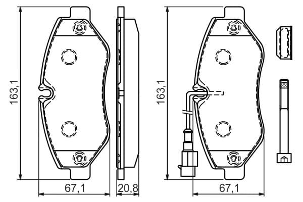 Bosch BP1224 Diskli fren balatası seti; ön küçük görsel 8