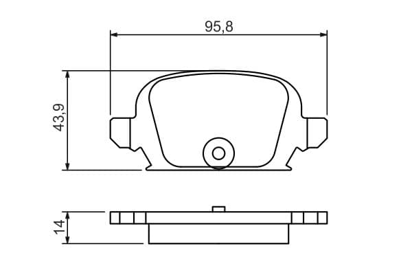 Bosch BP1247 Diskli fren balatası seti; arka küçük görsel 2
