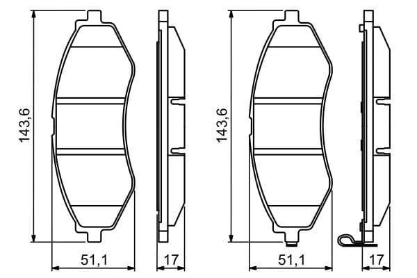 Bosch BP1251 Diskli fren balatası seti; ön küçük görsel 6