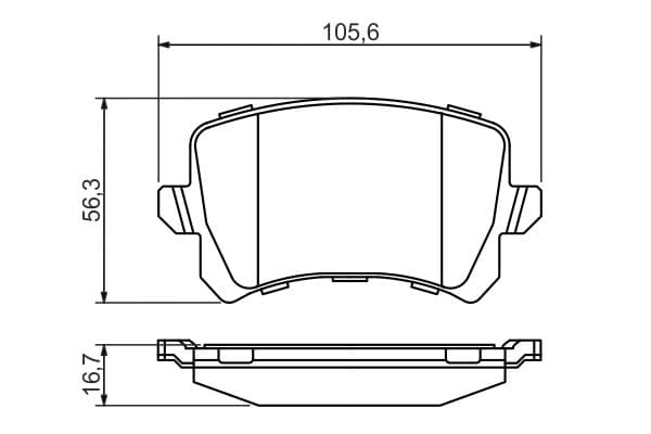 Bosch BP1252 Diskli fren balatası seti; arka küçük görsel 6