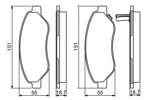 Bosch BP1253 Diskli fren balatası seti; ön küçük görsel 7