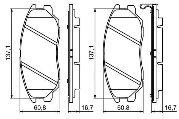 Bosch BP1255 Diskli fren balatası seti; ön küçük görsel 8