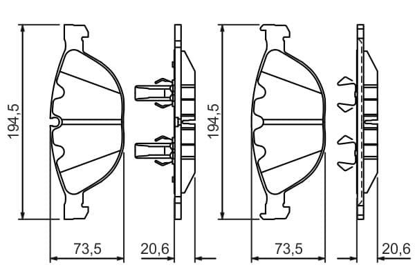 Bosch BP1257 Diskli fren balatası seti; ön küçük görsel 8