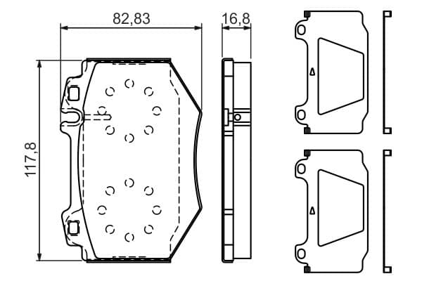Bosch BP1260 Diskli fren balatası seti; ön küçük görsel 2