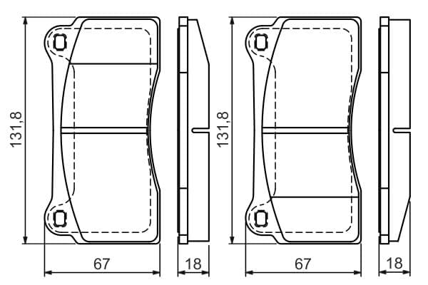 Bosch BP1261 Diskli fren balatası seti; ön küçük görsel 5