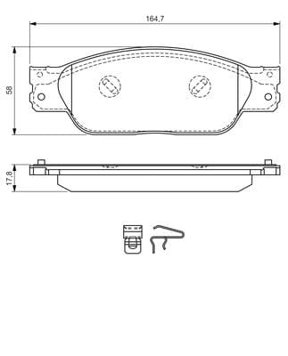 Bosch BP1263 Diskli fren balatası seti; ön küçük görsel 7