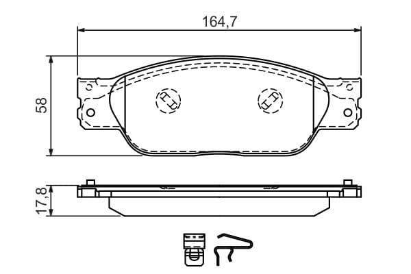 Bosch BP1263 Diskli fren balatası seti; ön küçük görsel 8