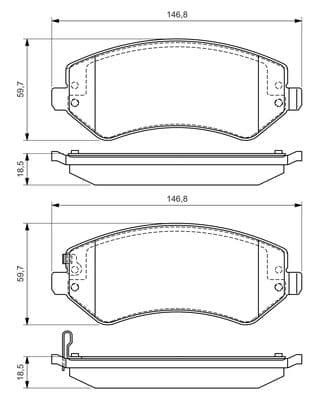 Bosch BP1265 Diskli fren balatası seti; ön küçük görsel 6