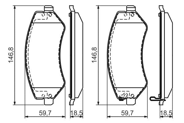 Bosch BP1265 Diskli fren balatası seti; ön küçük görsel 5