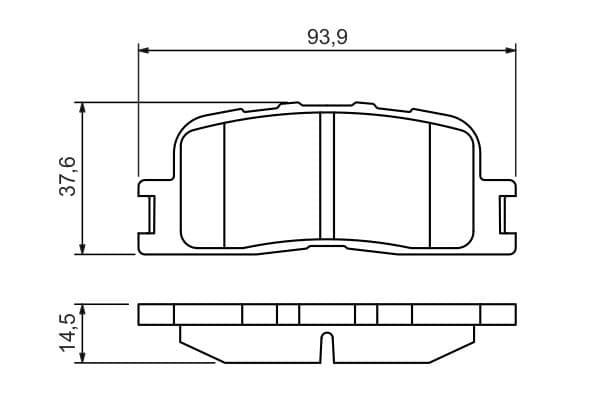 Bosch BP1267 Diskli fren balatası seti; arka küçük görsel 6