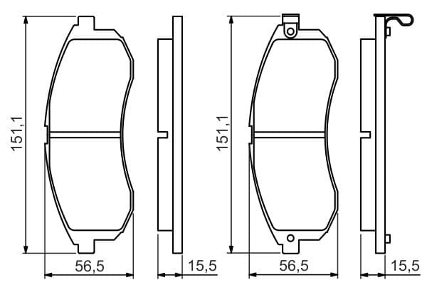 Bosch BP1270 Diskli fren balatası seti; ön küçük görsel 2
