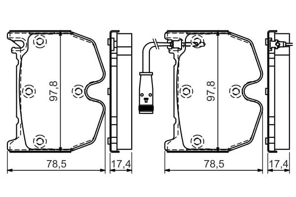 Bosch BP1272 Diskli fren balatası seti; ön küçük görsel 5