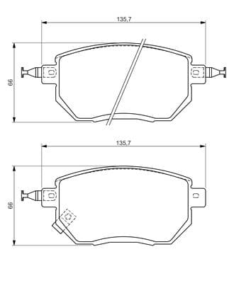 Bosch BP1274 Diskli fren balatası seti; ön 1