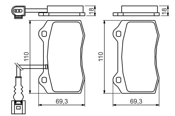 Bosch BP1275 Diskli fren balatası seti; ön küçük görsel 8