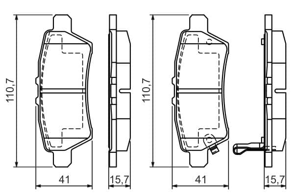 Bosch BP1277 Diskli fren balatası seti; arka küçük görsel 7