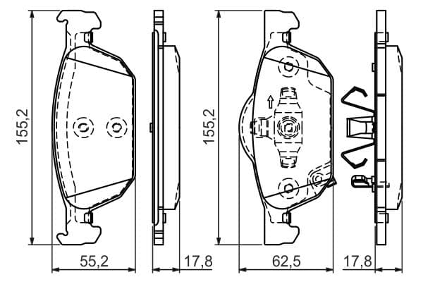 Bosch BP1291 Diskli fren balatası seti; ön küçük görsel 8
