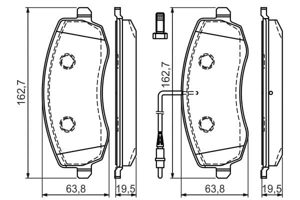 Bosch BP1293 Diskli fren balatası seti; ön küçük görsel 8