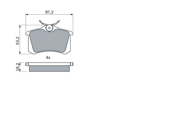 Bosch BP1295 Diskli fren balatası seti; arka küçük görsel 7