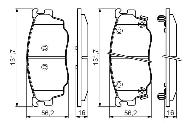 Bosch BP1317 Diskli fren balatası seti; ön küçük görsel 8