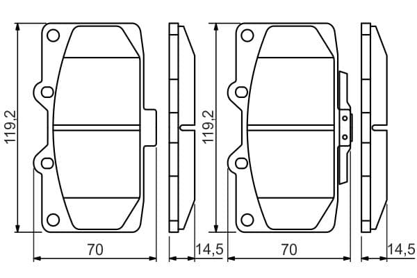 Bosch BP1321 Diskli fren balatası seti; ön küçük görsel 6