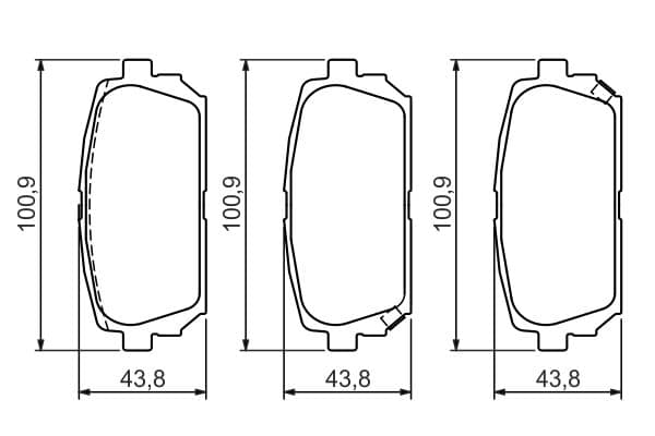 Bosch BP027 Diskli fren balatası seti; arka küçük görsel 8