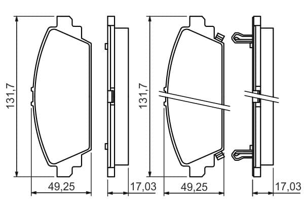 Bosch BP1336 Diskli fren balatası seti; ön küçük görsel 6
