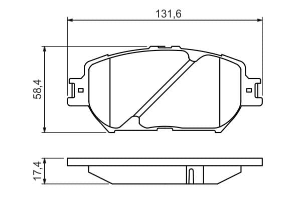 Bosch BP1340 Diskli fren balatası seti; ön küçük görsel 6