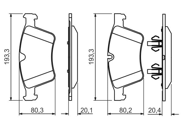 Bosch BP1349 Diskli fren balatası seti; ön küçük görsel 8