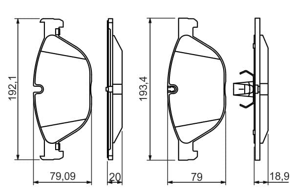 Bosch BP1351 Diskli fren balatası seti; ön küçük görsel 6