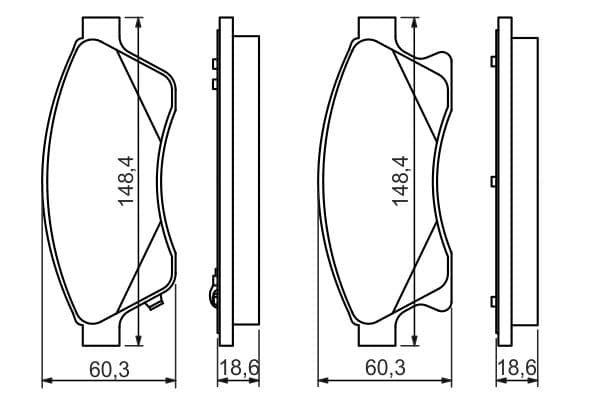 Bosch BP2677 Diskli fren balatası seti; ön küçük görsel 5