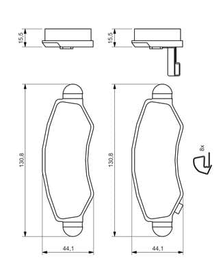 Bosch BP299 Diskli fren balatası seti; ön küçük görsel 5