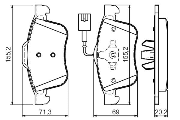 Bosch BP1386 Diskli fren balatası seti; ön küçük görsel 8