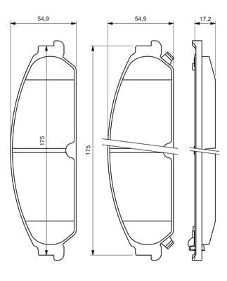 Bosch BP1404 Diskli fren balatası seti; ön küçük görsel 7